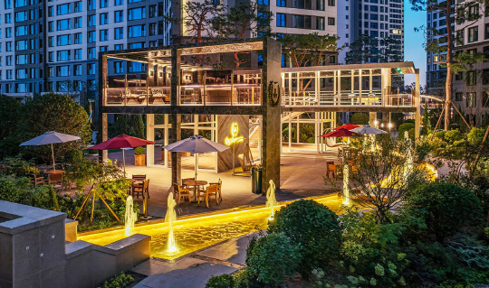 인천 최초 선시공·후분양 아파트 신검단 로열파크씨티Ⅱ. 조경 이미지.